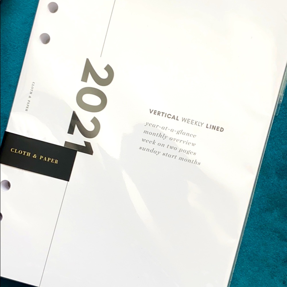 Cloth & Paper 2021 Vertical Weekly Lined A5